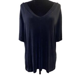 Chico’s Travelers V-Neck Short Sleeve Slinky‎ Top Size 3 XL 16